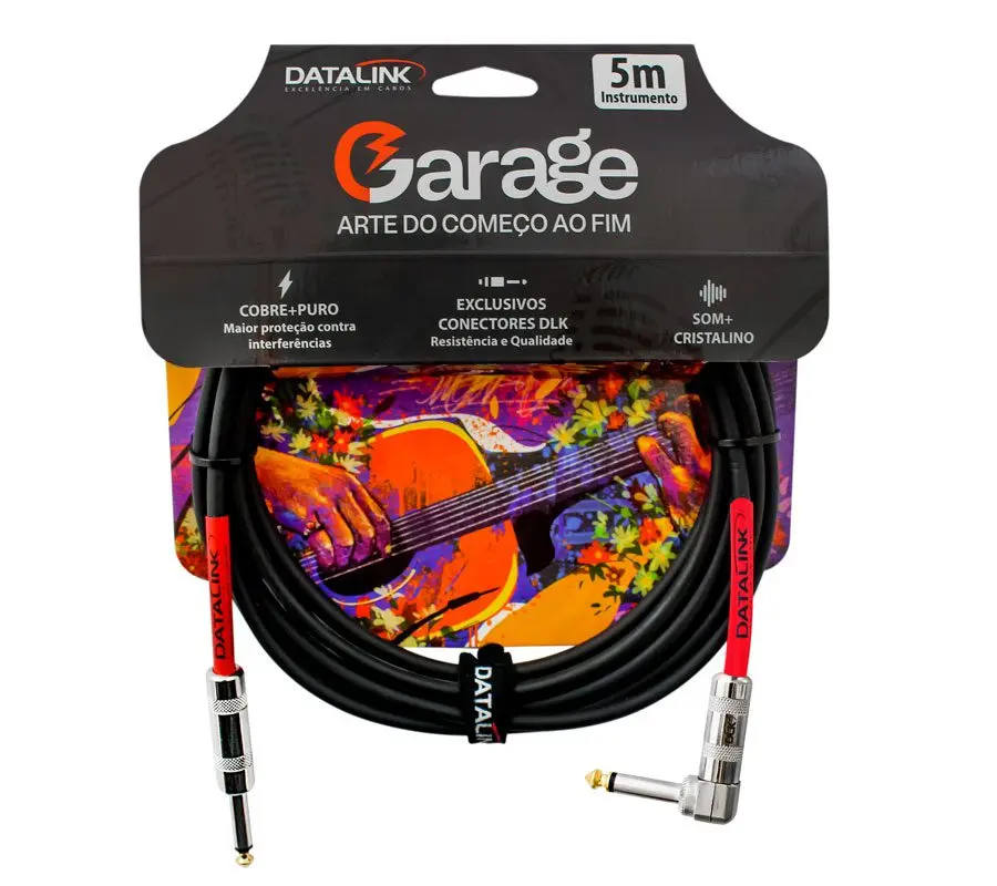 Cabos para instrumentos musicais linha Garage são utilizados para interligar instrumentos musicais (guitarras, violões, baixos, teclados) ao amplificador ou outros equipamentos.