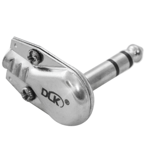 Conector Som P10 90º Stereo com logo DLK (Pedal).