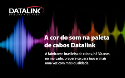 A cor do som na paleta de cabos Datalink